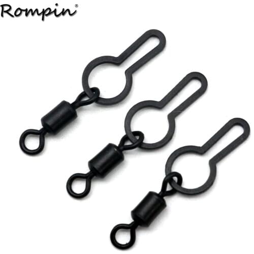Rompin 20pcs/bag UK 8# 28mm PVA Bag Swivel Carp Fishing Terminal Tackle Rolling Swivel Snaps Clips for Fishing Pva Mesh End