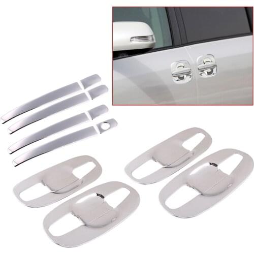 Silver Car Door Handle Cup Bowl Cover Trim sticker Fit For Toyota Sienna MK3 XL30 2011-2013 2014 2015 2016 2017 2018 2019 2020