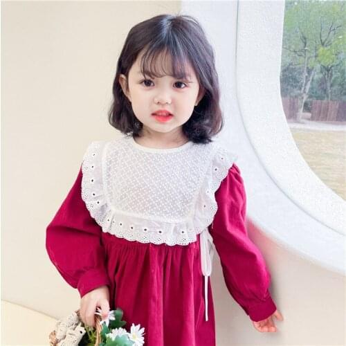 Removing Shawl Girls Kids Dress Spring Summer Baby Tops Bottoming Children Clothes Special Occasion Long Sleeve Beach Outdoor Hi