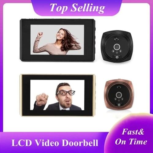 Door Peephole Camera Video Eye Video Doorbell 4.3 Inch LCD Digital Electronic Door Viewer Night Vision Support Motion Detection