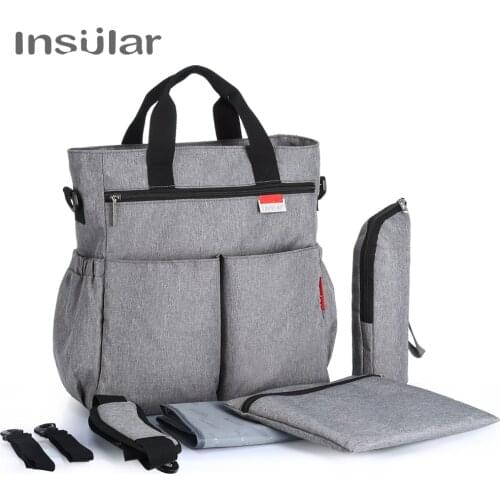 Insular Fashion Baby Diaper Bag Nappy Bags Waterproof Changing Bag Multifunctional Mommy Stroller Bag