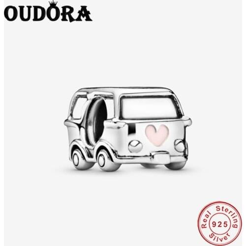 925 Sterling Silver Camper Van Charm Fit Original Pandora Charms Silver 925 Bracelet Charm Bead Jewelry Berloque