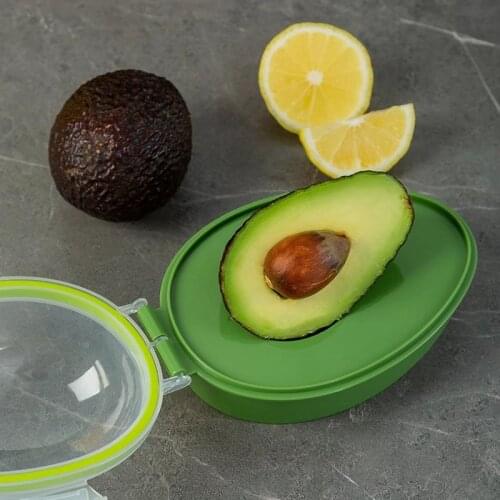 2021 New Kitchen Avocado Saver Food Crisper Storage Box Fruit Vegetable Transparent Container Keep Fresh Kitchen Accessories