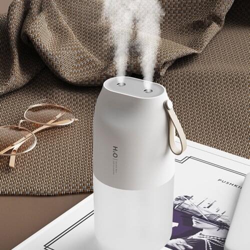 300ml Wireless Air Humidifier Double Nozzle Cool Mist Aroma Diffuser USB Charging Air Humidifier with LED Night Light