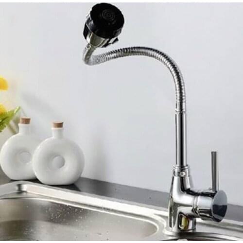360 Degrees Rotation Sink Faucet Pipe Stainless Steel Kitchen Sink Spout Water Saving Outlet Fexible Tube Single Handle Connecti