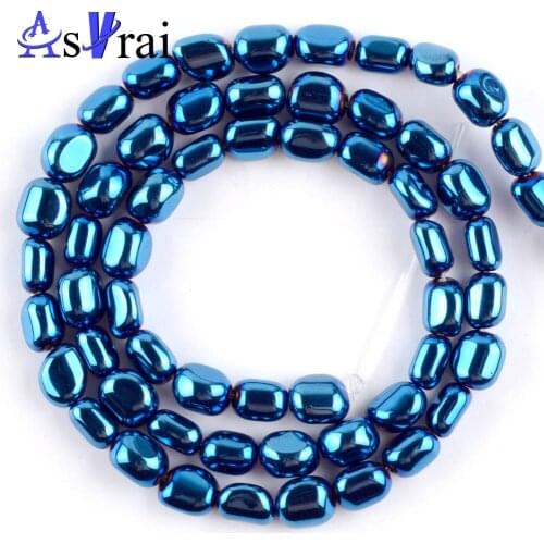 5-8mm Blue Hematite Stone Chips Beads Accessories Irregular Natural Stone Beads for Jewelry Making Diy Handmade Bracelets