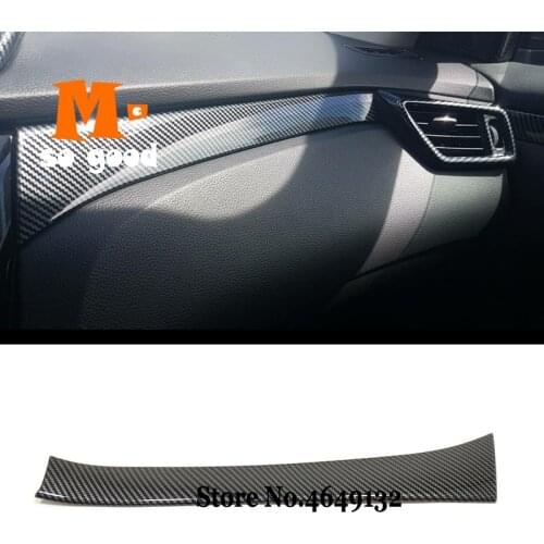 ABS Carbon Fibre for Nissan X-trail T32 Rogue Qashqai J11 Rogue Sport Car Central Control Panel Strip Cover Trim Accessories
