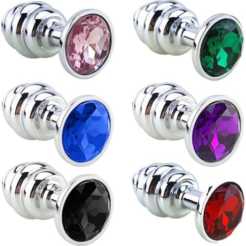 Stainless Steel Butt Plug Anal Massager Spiral Beads Stimulation Anus Sex Toys for woman great sex stimulation and pleasure