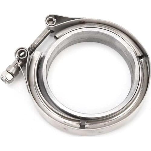Automobiles araba aksesuar 3 Inch Turbo Exhaust Down Pipe Stainless Steel V-Band Clamp Flange Kit Auto Parts Car