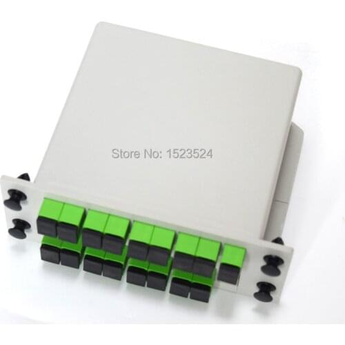 Free Shipping 1x16 LGX Box Cassette Card Inserting SC/APC PLC splitter Module 1:16 16 Ports Fiber Optical PLC Splitter