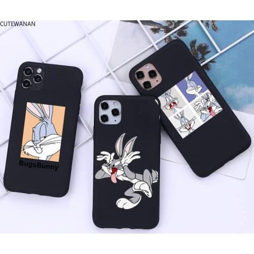 Cute bunny Phone Case for iphone 12 11 Pro Mini XS MAX 8 7 6 6S Plus X 5S SE 2020 XR cover
