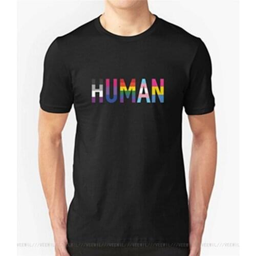 HUMAN T SHIRT LGBTQ+ PRIDE LESBIAN FUNNY SCFI BIRTHDAY PRESENT GIFT GAY RAINBOW New Unisex Funny Tops Tee Tshirt