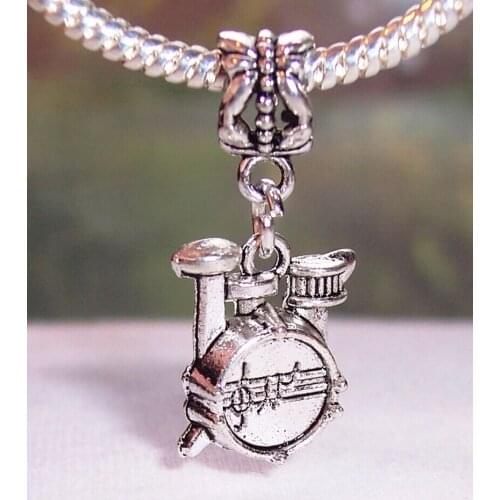 HOTOrchestra Gifts Fashion Jewelry Tibetan silver Alloy Charm Drum Set Pendant Bracelets&Necklaces Jewelry Accessories q94