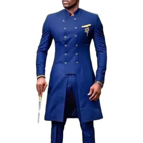 Spring/Autumn Latest Coat Dubai Africa Designs Blazer Two Pieces Set Tuxedos Terno High Neck Business Men Suits For Wedding 2021