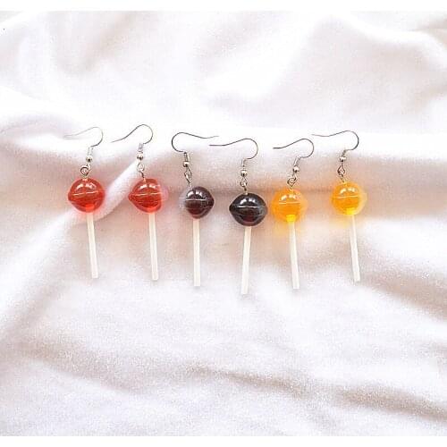 Creative Emulational Translucent Candy Earrings Sweet Cute Stereoscopic Fruit Candy Eardrop Lovely Student Girls Jewelry Gifts