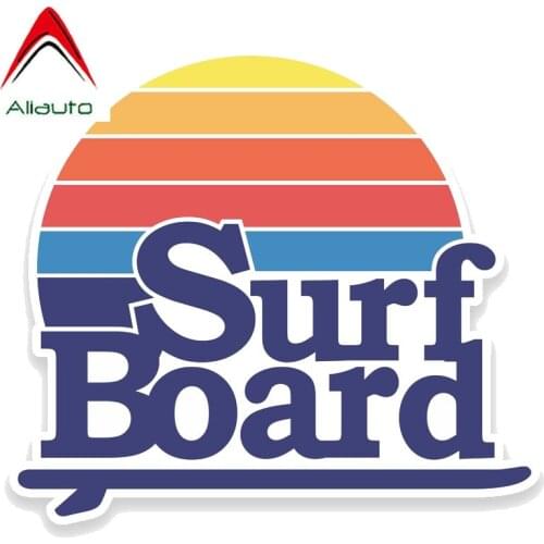 Aliauto Creative Fashion Car Sticker Retro Surf Board Waterproof Sunscreen Anti-UV Reflective Decal PVC Motorcycle,16cm*15cm