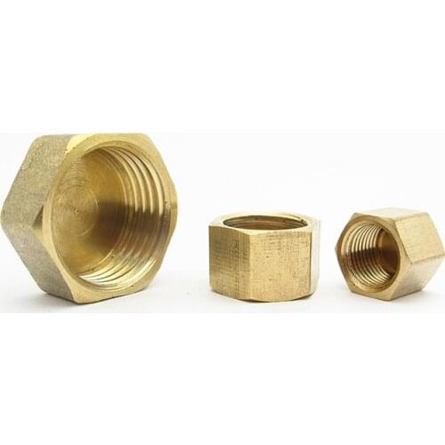 1/8" 1/4" 3/8" 1/2" 3/4" 1" BSP Female Thread Hex Head Brass End Cap Plug Pipe Fitting Coupler Connector Adapter