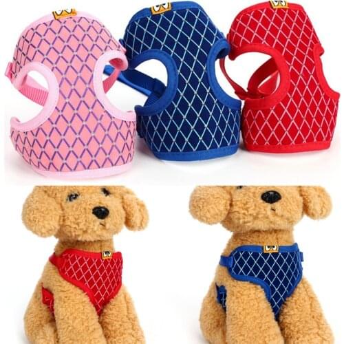 Nylon Mesh Dog Harness Pet Walking Lead Leash Kitten Puppy Dogs Vest Harness Leads For Puppy Dogs Chihuahua Pug Pet Supplies