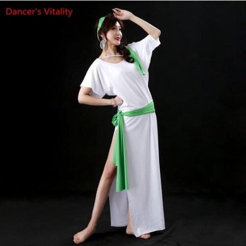 New Belly Dance Folk Robe Shaabi Baladi Dress Women Belly Dance Customes Headdress Blet Robe Lady Oriental Dance Clothing Dress