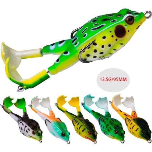 New Bionic Double Propeller Thunder Frog Fishing Lure 90mm/13g Floating Soft Lure Carp Fishing Artificial Crankbait Minnow Lures