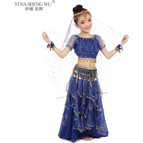 New Style Kids Belly Dance Costume Oriental Dance Costumes Dancer Clothes Indian Dance Costumes For Kids 3pcs and 6pcs/set