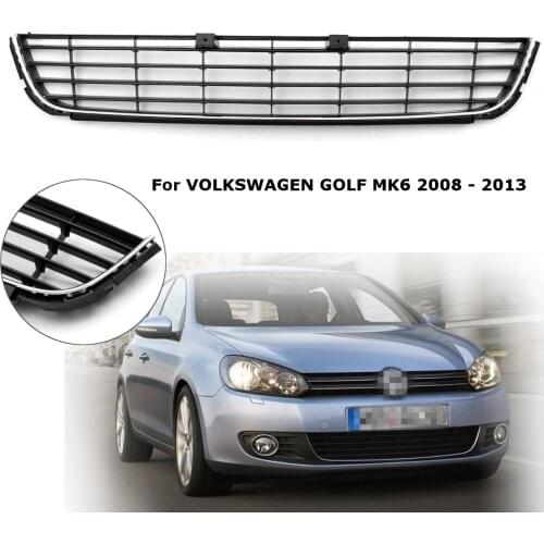 Car Front Lower Center Bumper Grille Panel Chrome Trim For VW GOLF MK6 2008 2009 2010 21011 2012 2013
