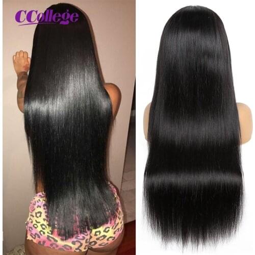 Straight Lace Front Human Hair Wigs 13x6 Lace Front Wig Malaysian Transparent Lace Frontal Closure Wig 150 Remy Hair Wigs