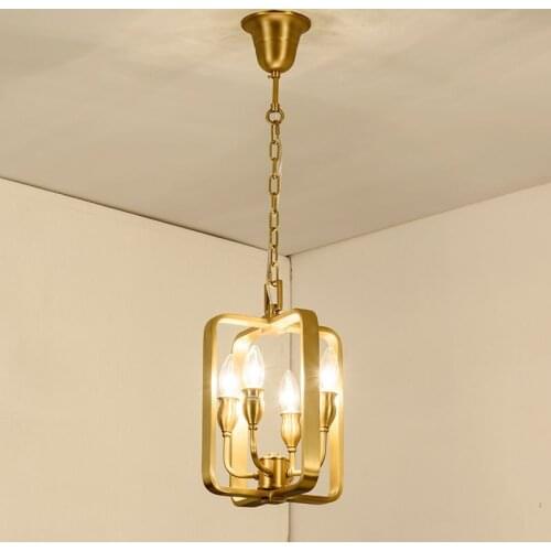 Luxury Copper Dining Room Hanging Pendant light European Modern Bar Counter Pendant Lamp Restaurant Pendant Lighting Fixtures