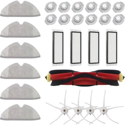 Detachable Main brush Hepa Filter Mop cloth Side brush for Xiaomi vacuum 1st roborock s50 s51 s55 E35 T60 T61 roborock 2 Parts