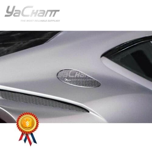 Car-Styling Plain Dry Carbon Fiber Oil Tank Replacement Fit For 2017-2019 812 Suprafast Fuel Cap Replacement with Logo