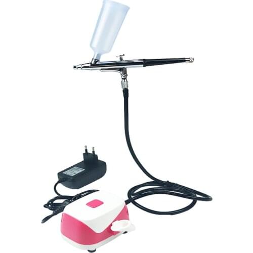 Ultra Quiet Mini Spray Guncompressor 20cc and 40cc Beauty Nail Art Cake Painting Airbrush Compressor Kit