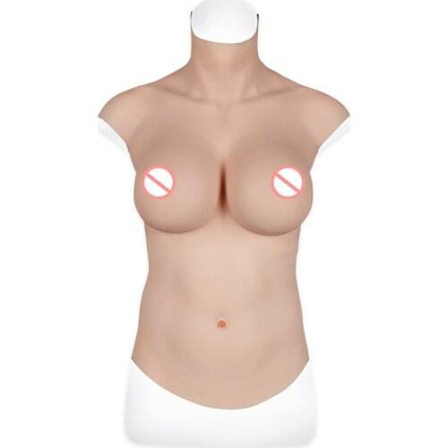 Upgrade C/D/E Cup Silicone fake Breast Forms Halfbody Enhancer Silicone Boobs For Transgender Crossdresser Drag Queen