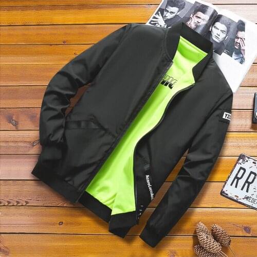 Spring Autumn Windbreaker Jacket Men 2021 New Stand Collar Bomber Jacket Mens Slim Fit Thin Baseball Jacket Mens Zipper Coat