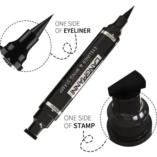 2 In1 Eyeliner Stamp Liquid Eyeliner Pencil Makeup Stamps Seal Pen Stamp Eye Liner Pencil Waterproof Quick Dry Make Up Tools