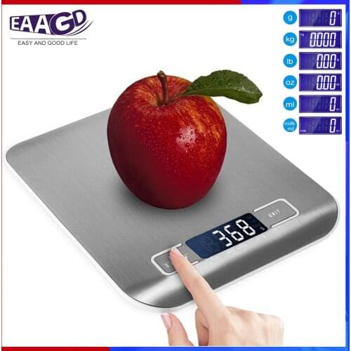1Pcs Digital Kitchen Scale 5kg 10kg/1g Cooking Scale Accuracy Food Scale, Back-Lit LCD Display Tare Auto Off Batteries Included
