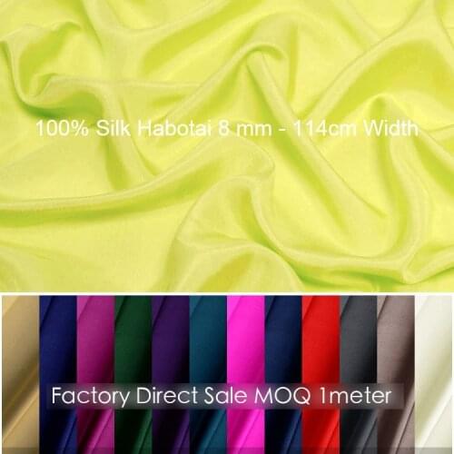 100% SILK HABOTAI 114cm width 8momme Pure Silk fabric dye Sewing Batik Painting DIY Patchwork Fabric 1M Free Shipping 61-90