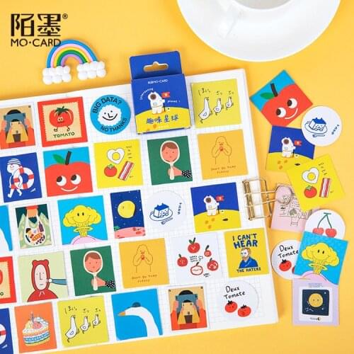 45pcs Interesting Planet Label Stickers Decorative Stationery Stickers Scrapbooking Diy Diary Album Stick Label