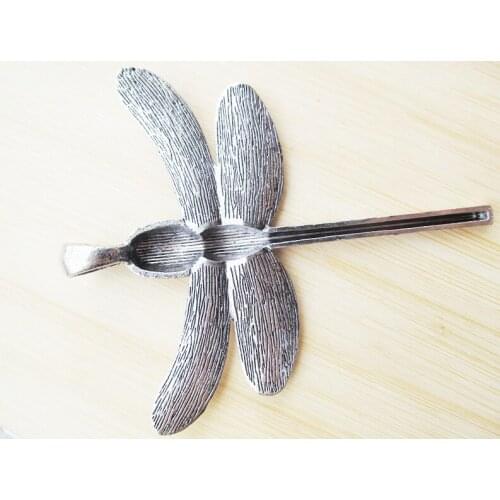 5pcs 97.53mmx113.21mm Very Large Antique Silver tone Filigree Dragonfly Pendant Charm Finding,DIY Accessory Jewelry Making