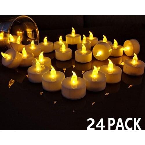 Flameless Led Tealight Candles Battery Operated Warm White Flameless Pillar Candle Bluk for Romantic Decorations