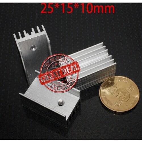 Free Shipping 100PCS Aluminum IC Heatsink 25*15*11MM To220 Transistor heatsink TO-220 heatsink