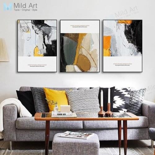 Black Yellow Shape Typography Modern Abstract Posters Prints Nordic Living Room Wall Art Pictures Home Bar Decor Canvas Painting