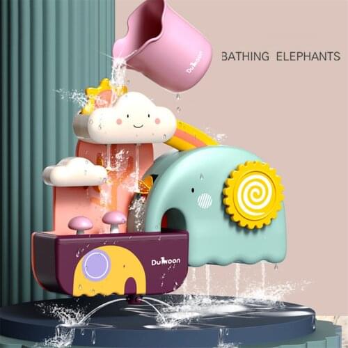Baby Bath Toys Elephant Bathtub Suction Cups Toy Shower Bath Toys Exercise Hand-eye Coordination Ability For Toddlers Shower Toy