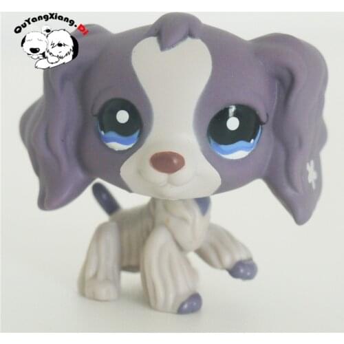 CW0G36 Pet Shop Animal Light Blue Lift leg Blue eyes Shepherd Dog action Figure cute puppy