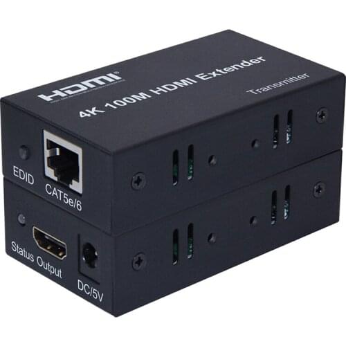 HDMI Extender (Transmitter + Receiver) 4K@30HZ 1080P 100M By Ethernet RJ45 CAT5e/6 Supports PC DVD PS4