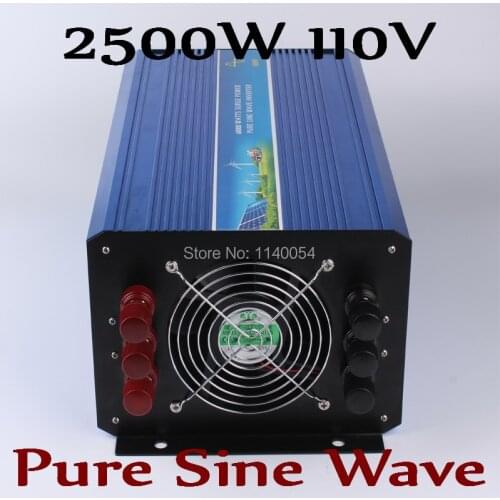 2500W Pure sine wave off grid inverter, Solar wind inverter 2500W 110V DC to AC 100V/110V/ 220V/230V/240V with Peak power 5000W