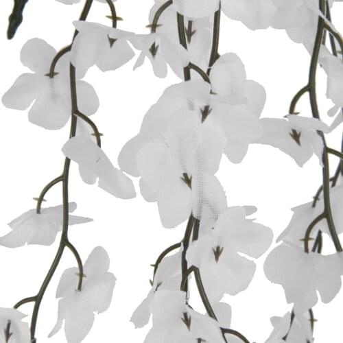 3x5-branch Artificial Wall Hanging Ivy Vine Fake Silk Flowers Home Decor White