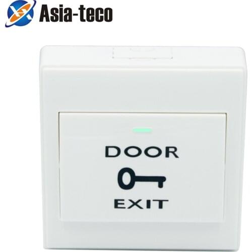 86*86mm DC 12V Push Exit Release Button Switch with Button Box for Door Access Control System Plastic Panel Button