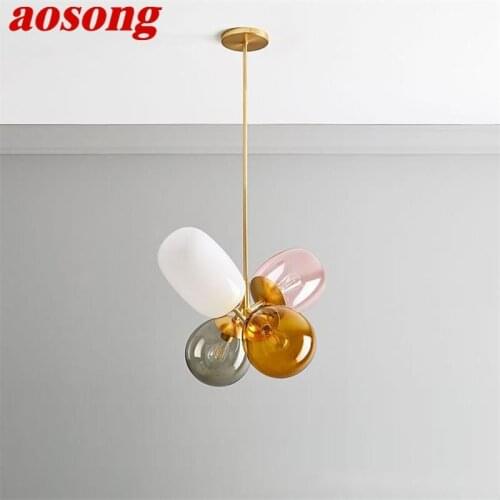AOSONG Nordic Creative Pendant Light Modern Balloon Shade LED Lamps Fixtures for Home Children Decoration