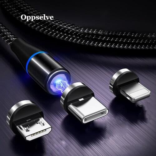 Magnetic Cable Micro USB Type C For iPhone 11 X Samsung Xiaomi Cable 1M 5A Fast Charging Wire Type-C Magnet Charger Phone Cables