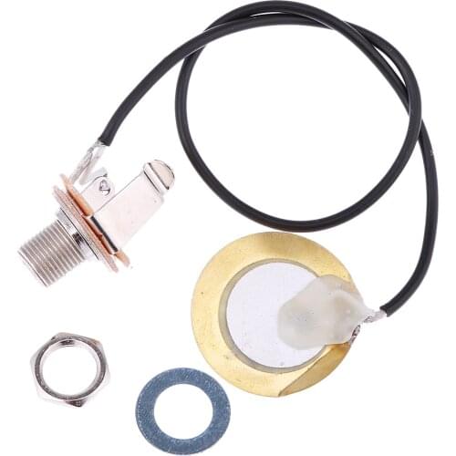 Metal Plastic Acoustic Guitar Piezo Transducer Ukulele Part Accessory 2.7cm